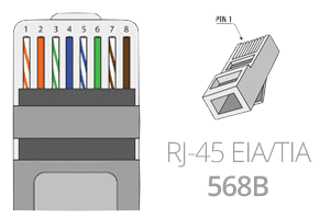 RJ45 EIA/TIA 568B